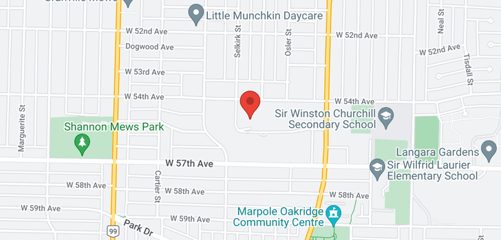 map of 1196 W 54TH AVENUE
